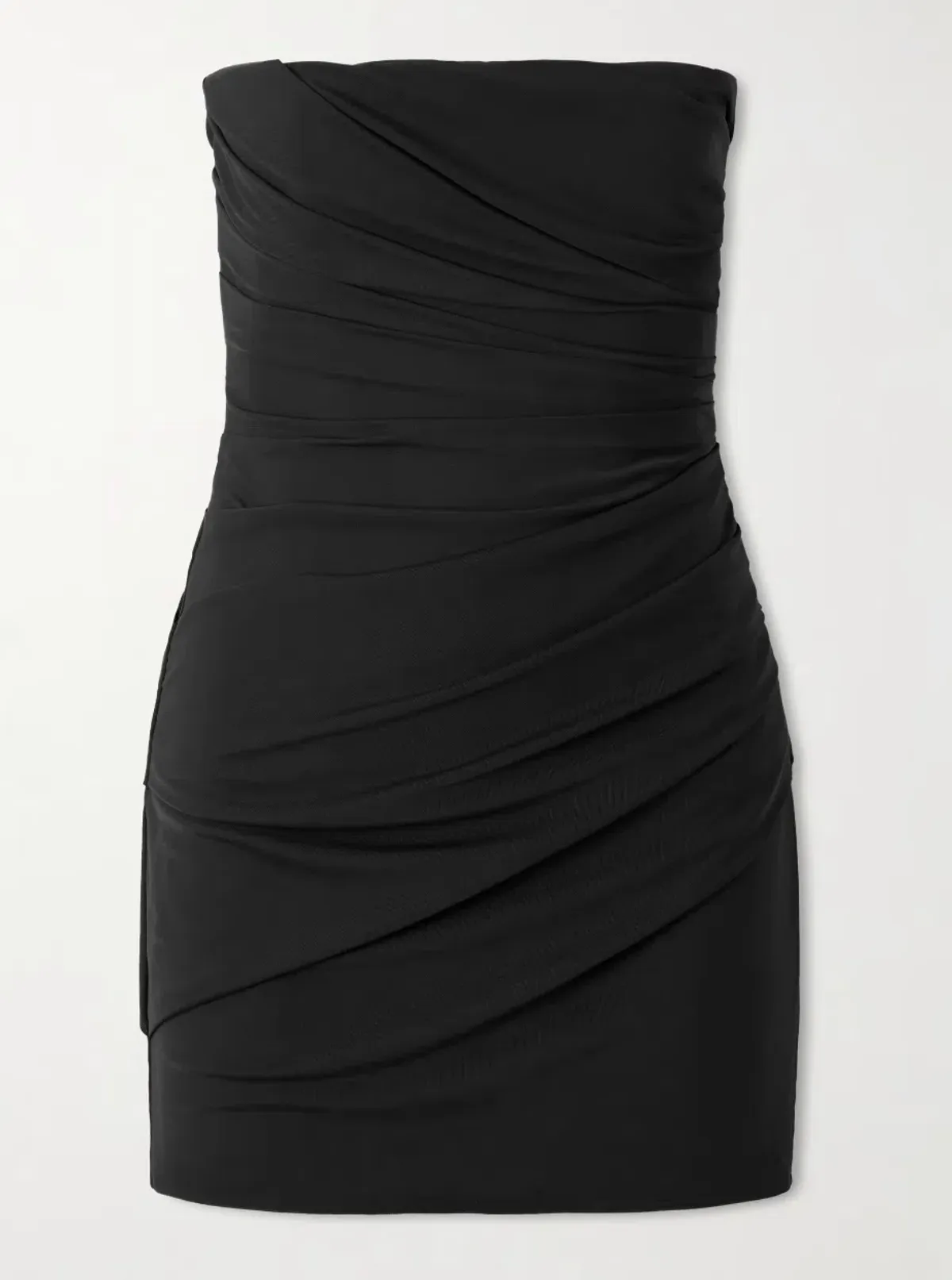 ALEX PERRY Strapless gathered stretch-mesh corset dress AU 6 | Designer Classic Little Black Dress - Image 3