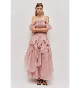 Aje Nisha Gown in Fawn Pink Size AU10 for rent on The Volte - image 1