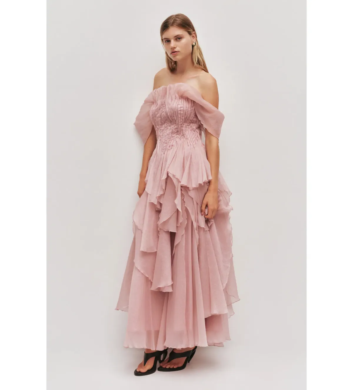 Aje Nisha Gown in Fawn Pink Size AU10 - Image 2