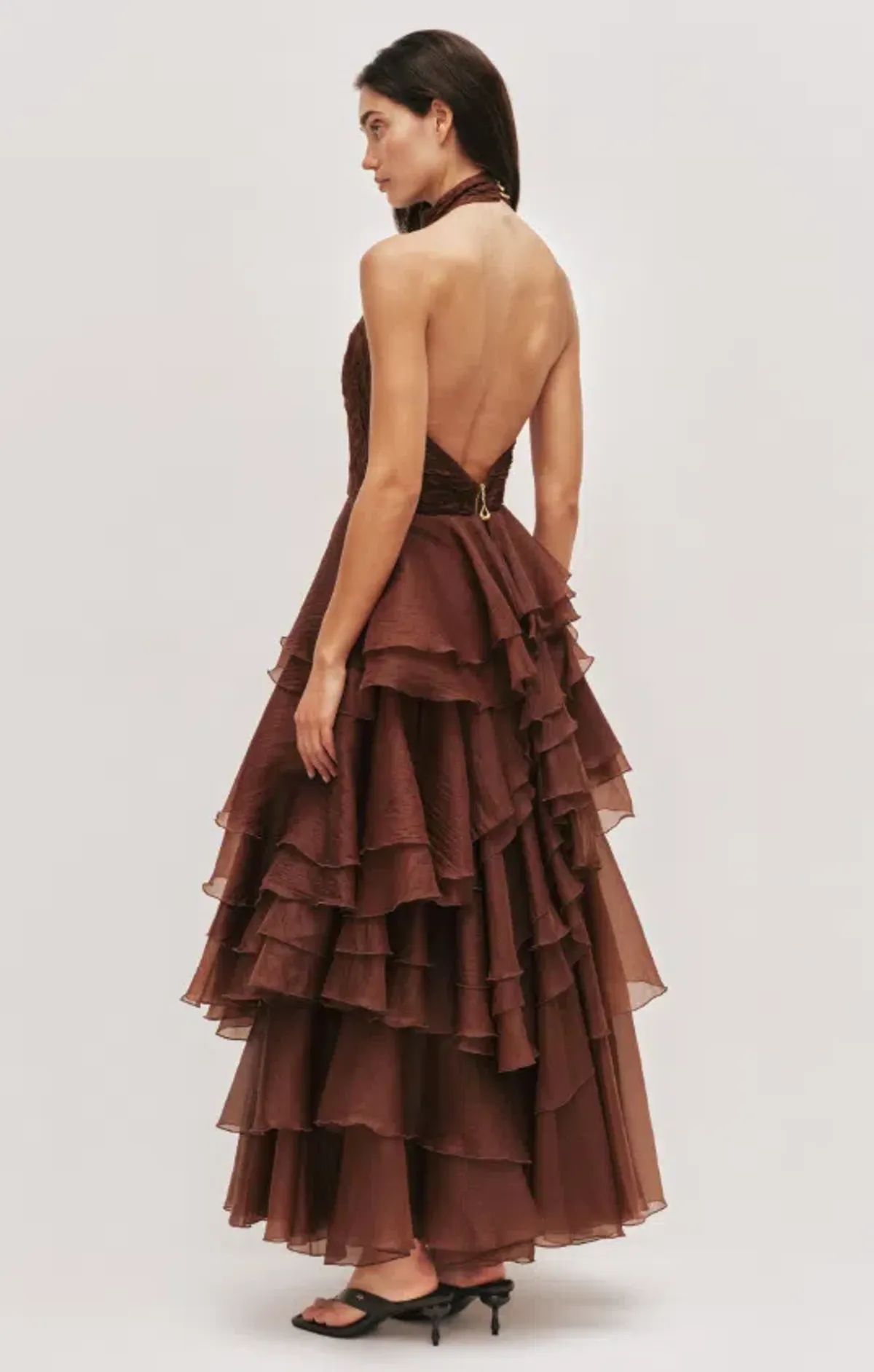 AJE Fayette Gown Dark Chocolate size 14 - Image 2