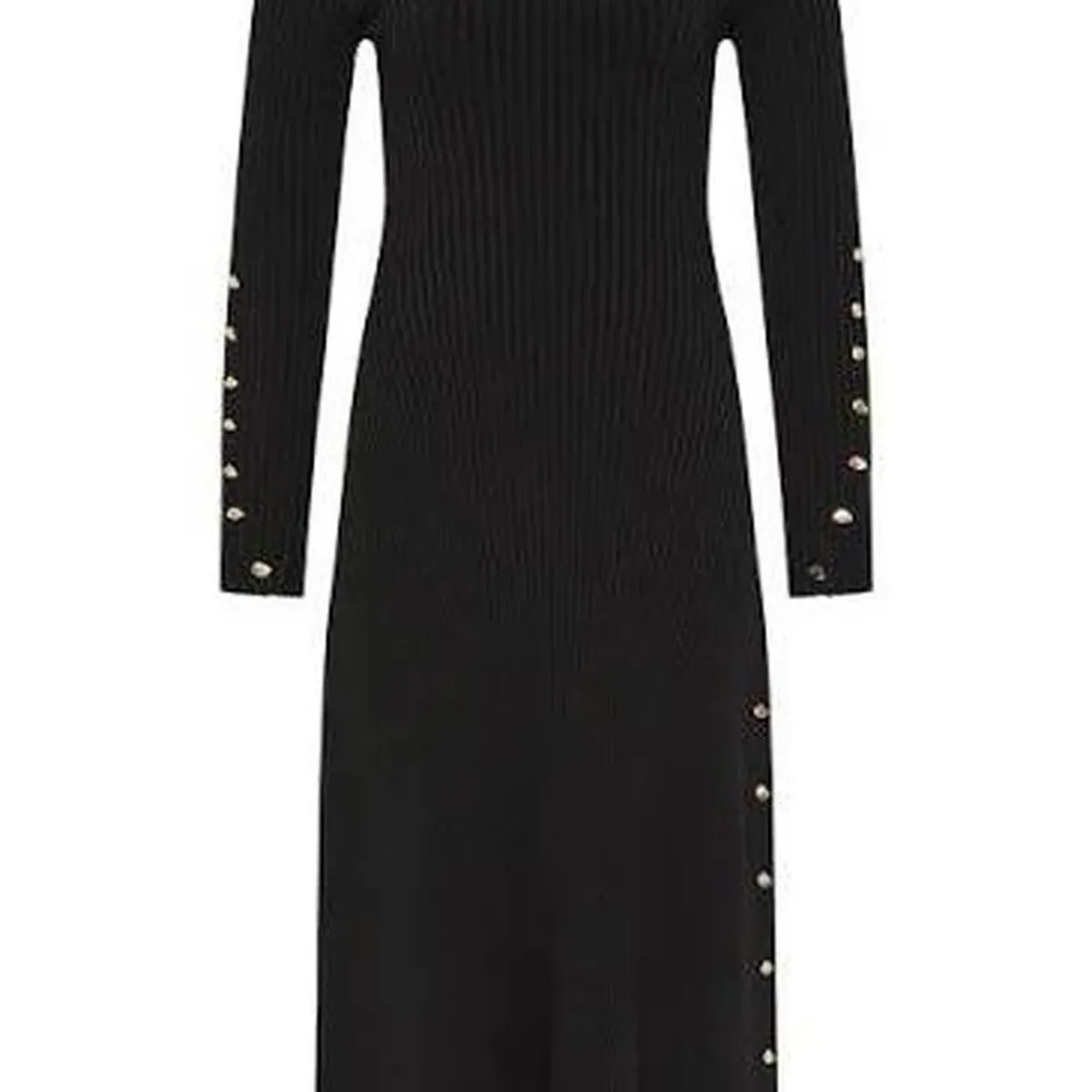 AJE LIA KNIT MIDI DRESS BLACK SIZE XS  - Image 4