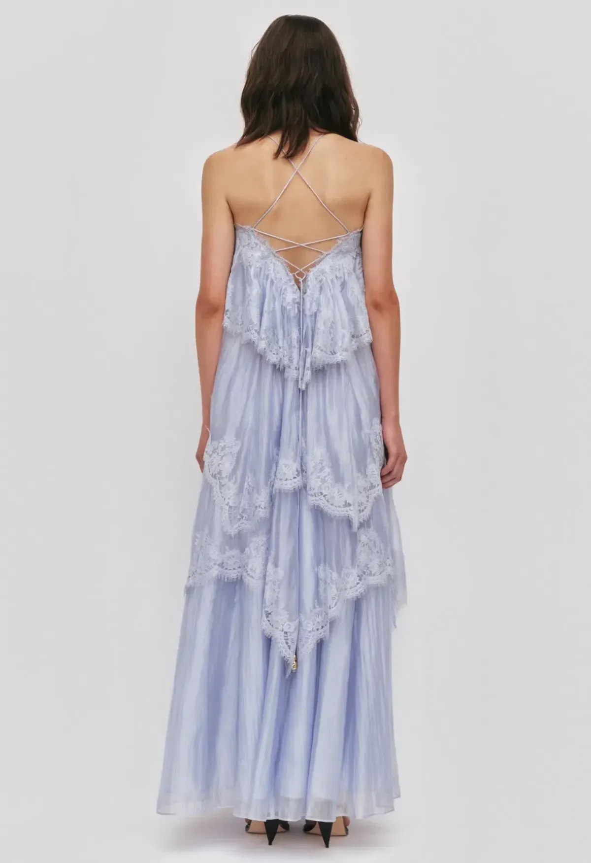 Aje Ophelia Lace Gown Size 14 French Blue - Image 2