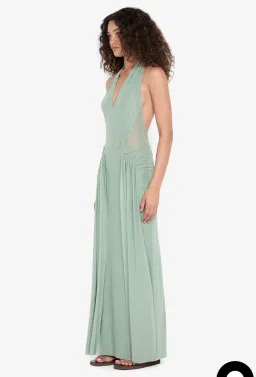 Bec & Bridge, Juniper Halter Maxi Dress, Pistachio, Size X-Small  for rent on The Volte - image 3