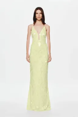 Misha Sapphire yellow gown size S for rent on The Volte - image 3