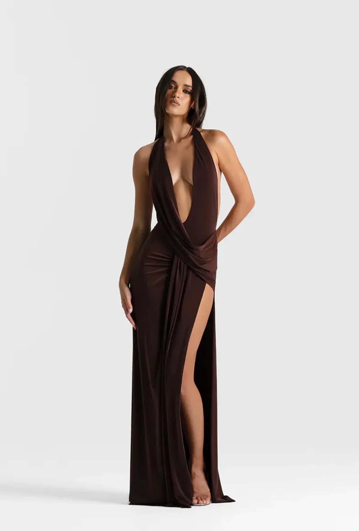 Natalie Rolt Winona Gown Espresso Size 0/AU 6  - Image 3