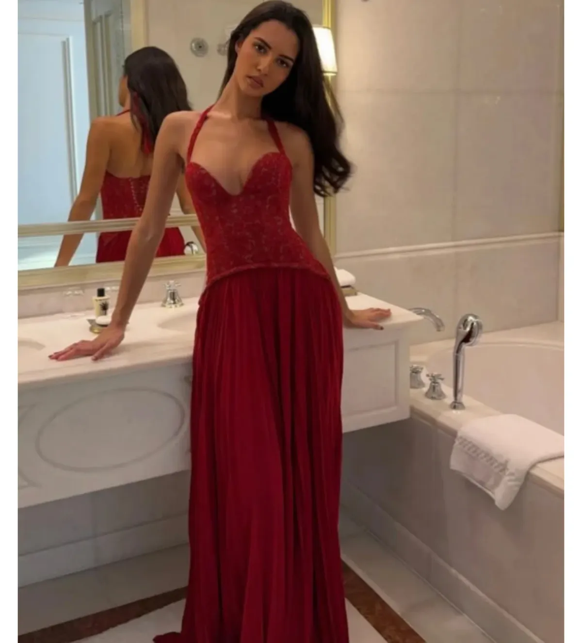 Fenity Gaia Maxi Dress Red Size 8 - Image 4