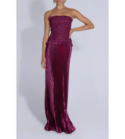 L'idee Maya Gown Sangria Glitter Size 6 for rent on The Volte - image 1