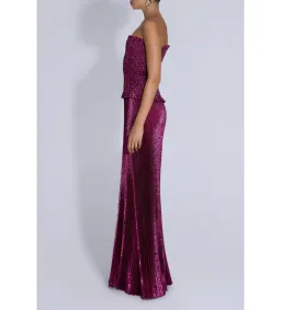 L'idee Maya Gown Sangria Glitter Size 8 for rent on The Volte - image 3