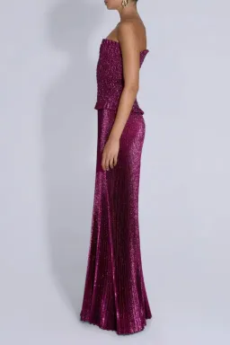 L'IDEE Maya Gown Dress Sangria Glitter Size 8 for rent on The Volte - image 3