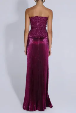L'IDEE Maya Gown Dress Sangria Glitter Size 8 for rent on The Volte - image 4