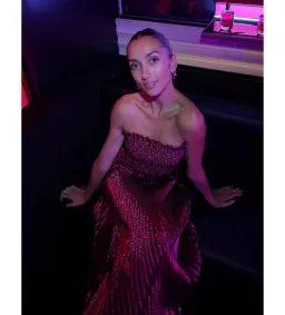 L'idee Maya Gown Sangria Glitter Size 14 for rent on The Volte - image 5