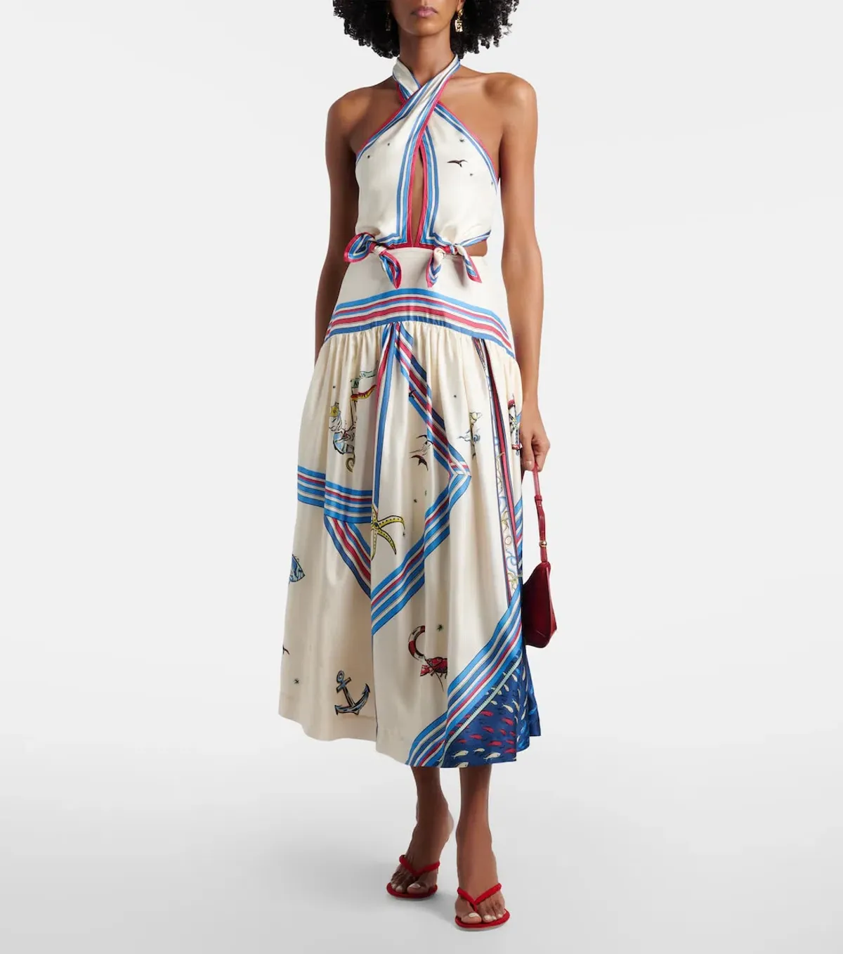 Alémais Apollo printed silk midi dress 10 - Image 1