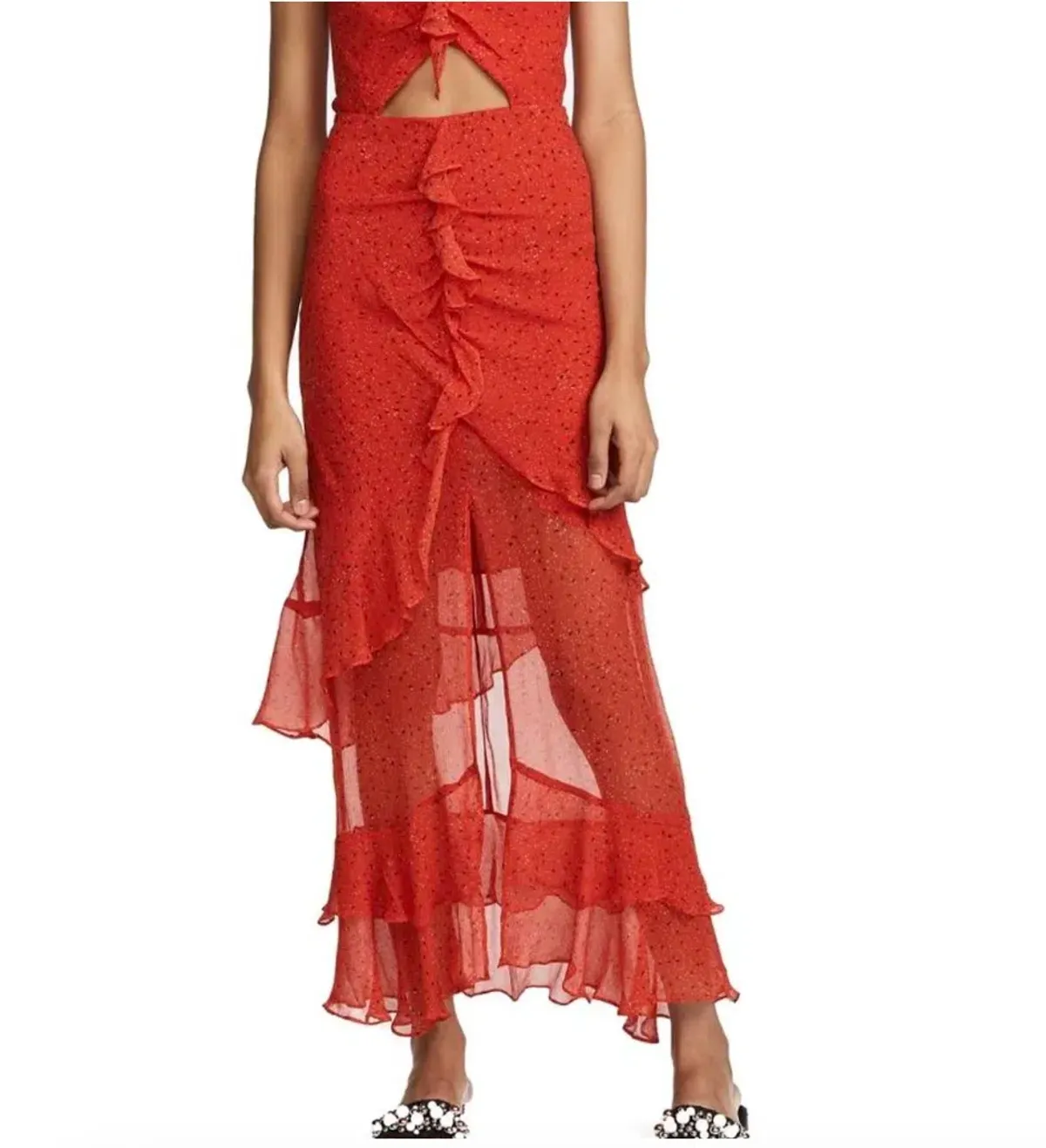 BEC & BRIDGE FRENCH KISS RED MAXI DRESS SIZE 8 - Image 3