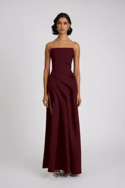 ELIYA THE LABEL Deanna Gown | Wine Size L for rent on The Volte - image 1