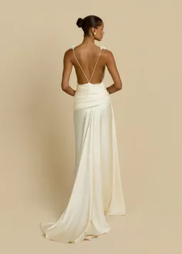 Arcina Ori MADALENA DRESS CREAM Size M for rent on The Volte - image 2