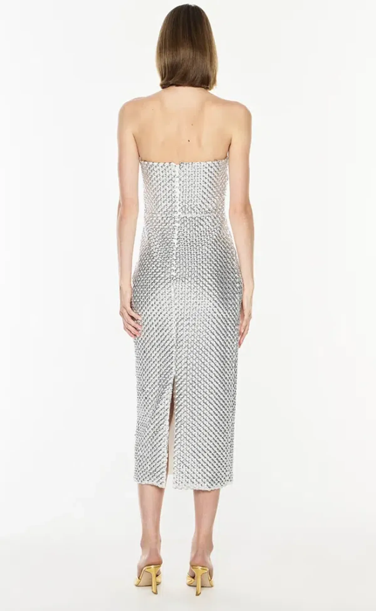 Manning Cartell Opulent Scale Dress Silver Size 10 - Image 2