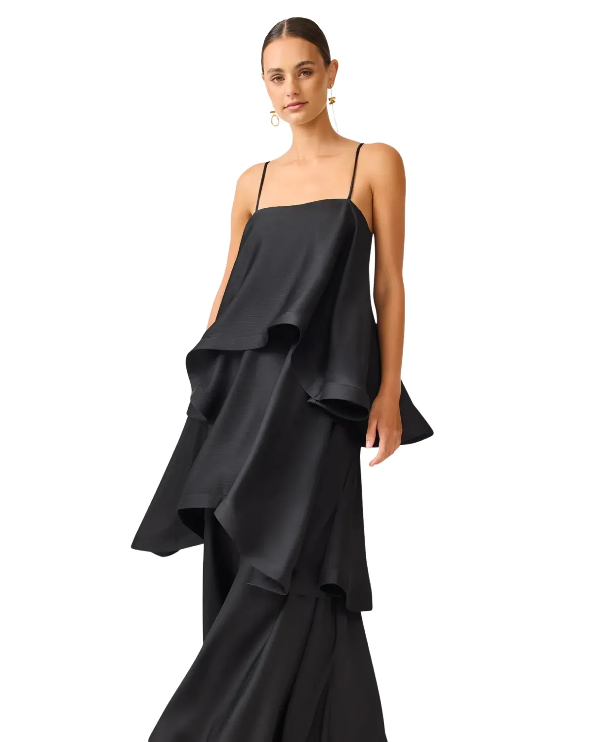 Elliatt Tilly Tiered Maxi Dress Black Size XL - Image 3