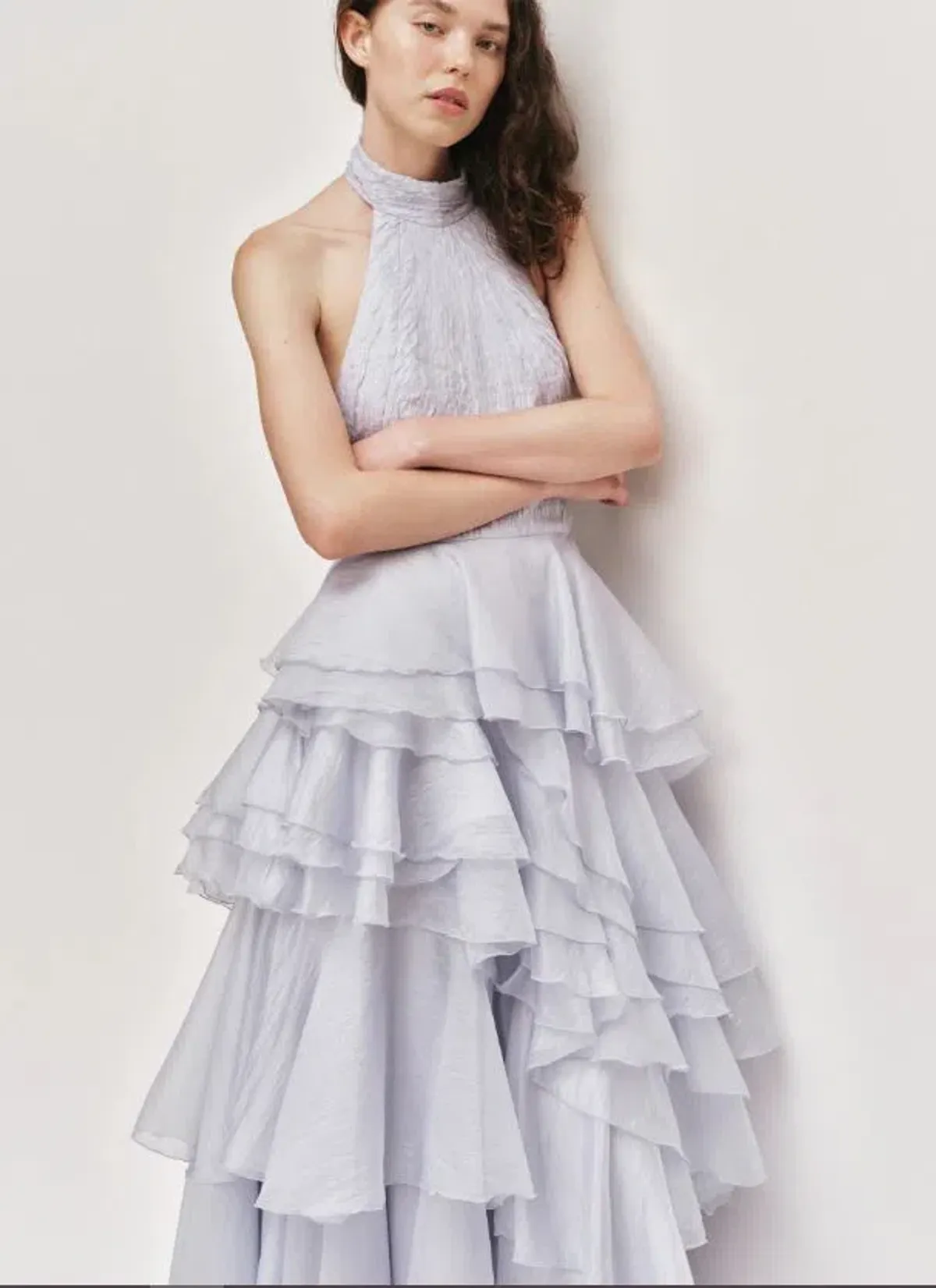 Aje Fayette Gown in French Blue Size 6 - Image 4