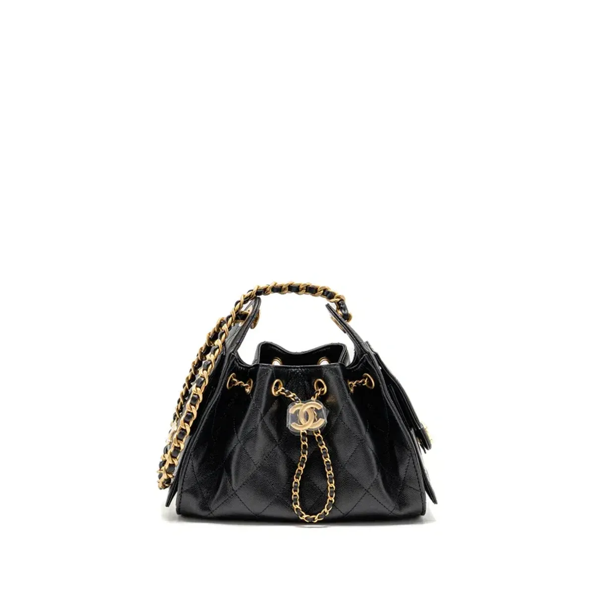 CHANEL MINI 25 BAG CAVIAR BLACK GHW - Image 1