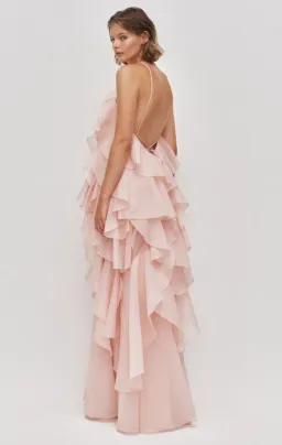 AJE Pandorea Layered Maxi Dress Pastel pink Size 6 for rent on The Volte - image 2