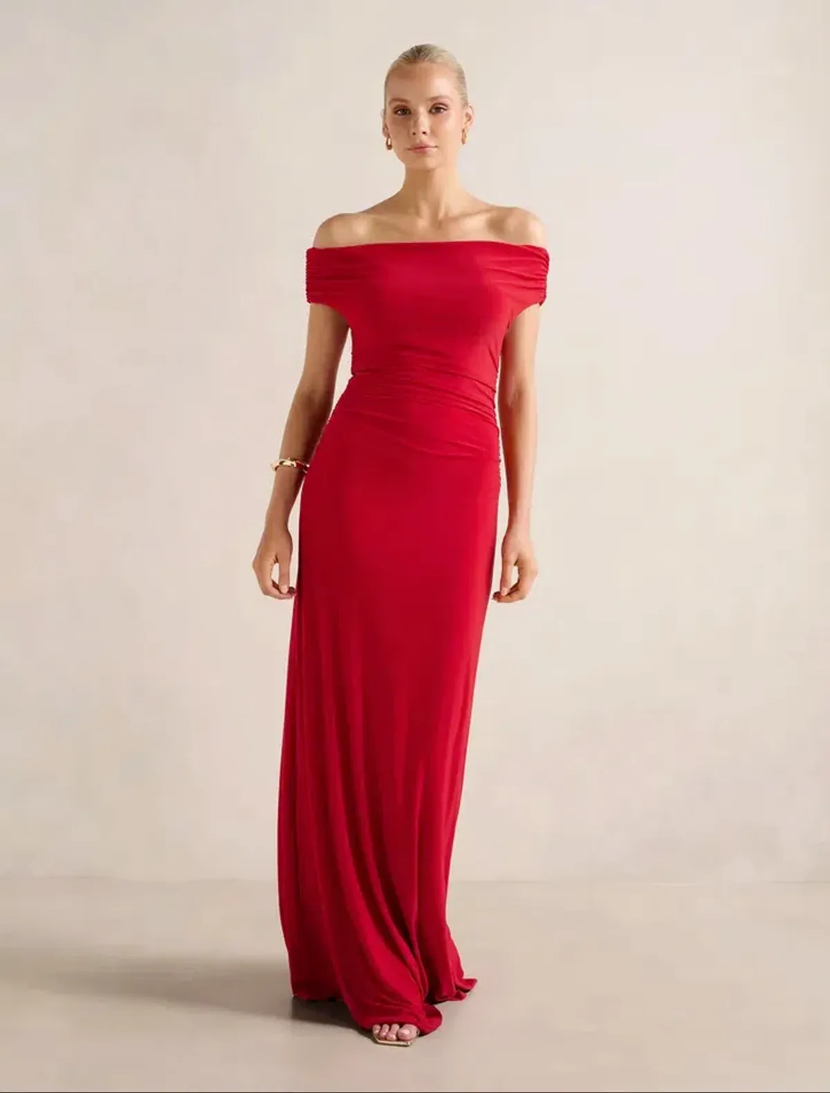 Forever New Romy Off Shoulder Jersey Maxi Dress - Image 3