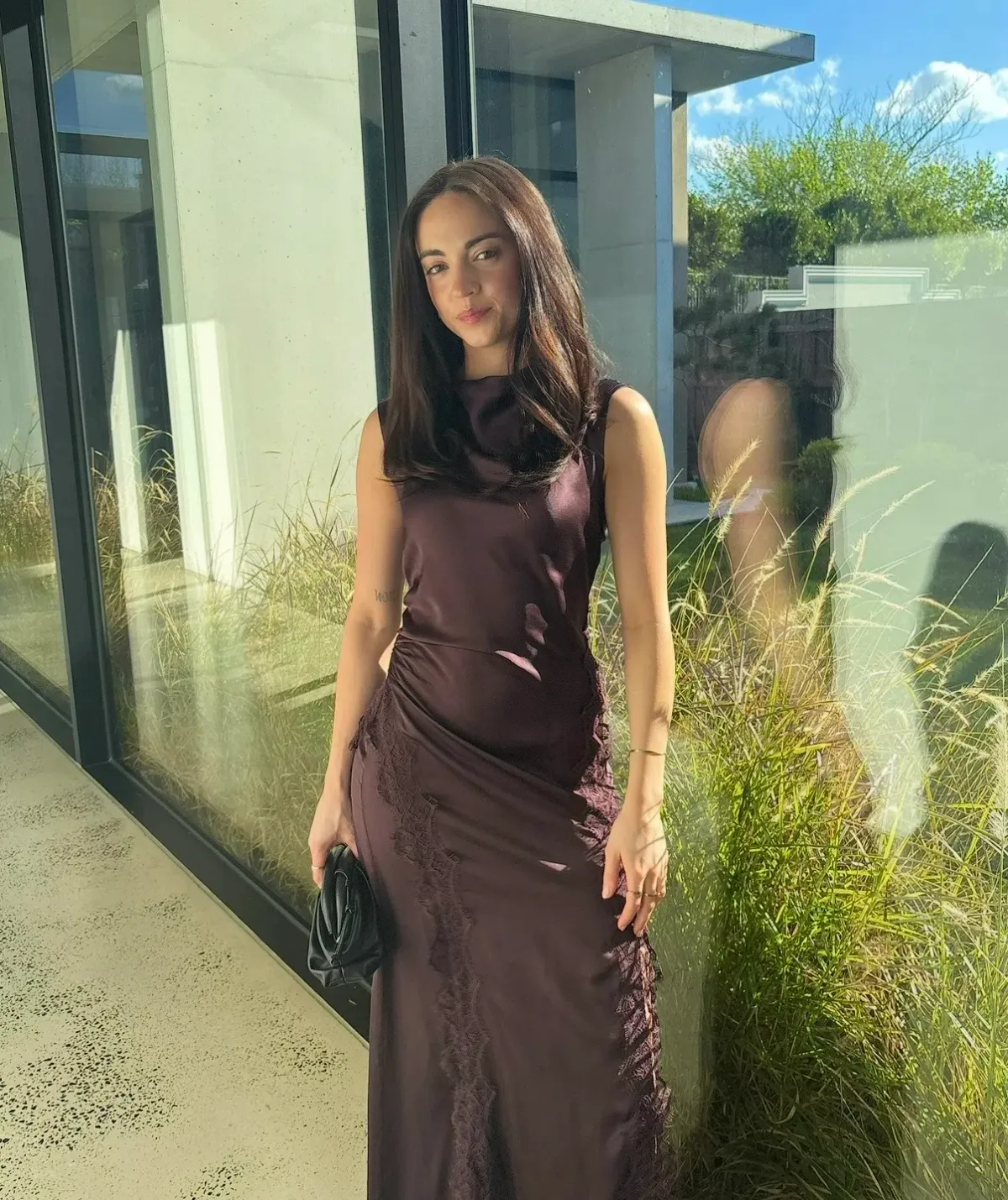 Shona Joy Allegra Lace Panelled Maxi Dress size AU 6 - Image 4