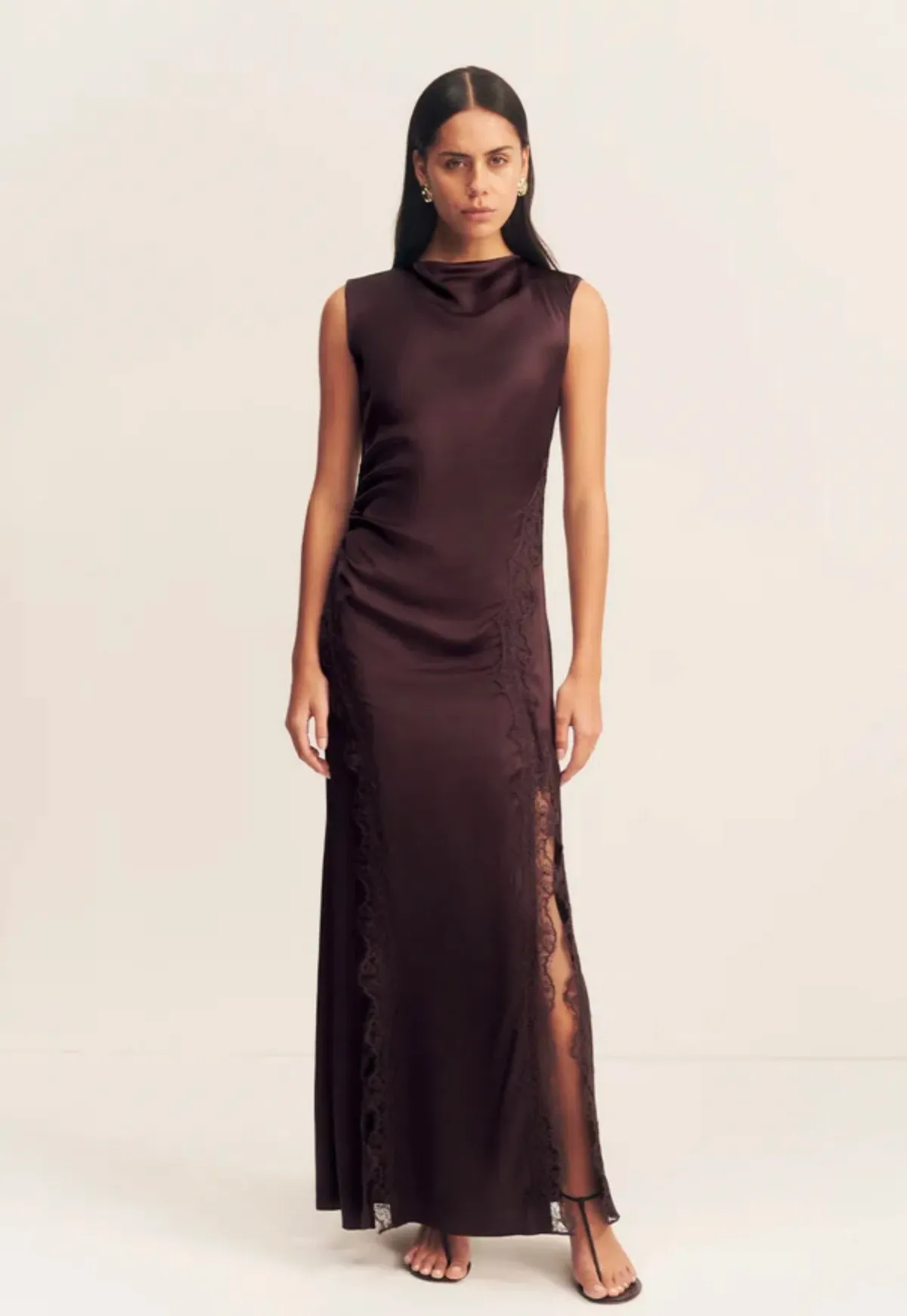 Shona Joy Allegra Lace Panelled Maxi Dress size AU 6 - Image 3
