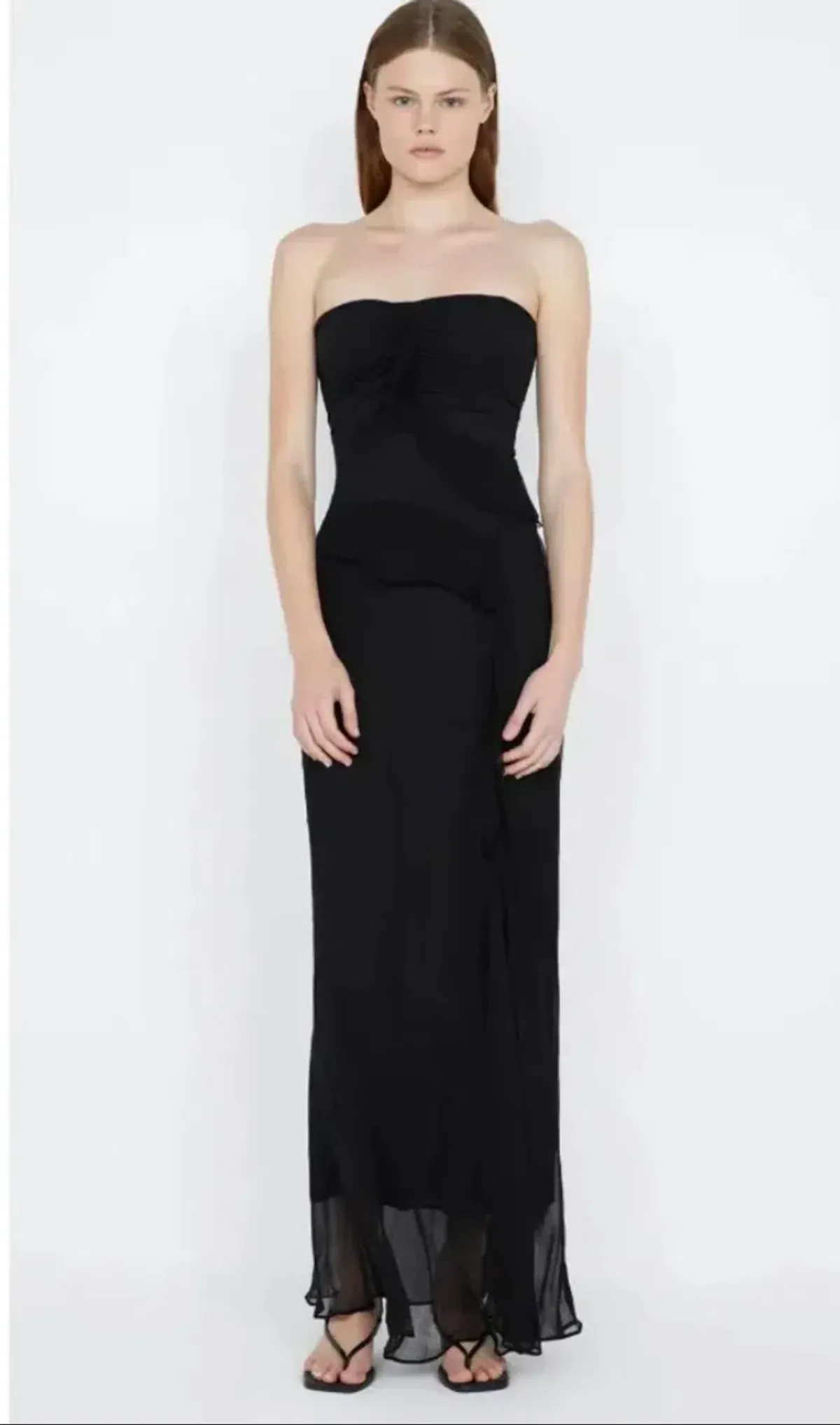 Bec & Bridge Maresca Strapless Dress Black size AU 6 - Image 1
