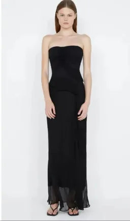 Bec & Bridge Maresca Strapless Dress Black size AU 6 for rent on The Volte - image 1