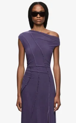 Bec & Bridge Delila Asym Midi Dress in Amethyst size AU 8 for rent on The Volte - image 2