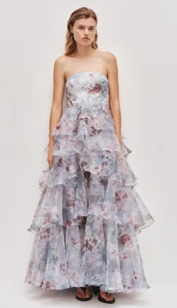 Aje Gabriella Dress Size 10 Blue Floral for rent on The Volte - image 1