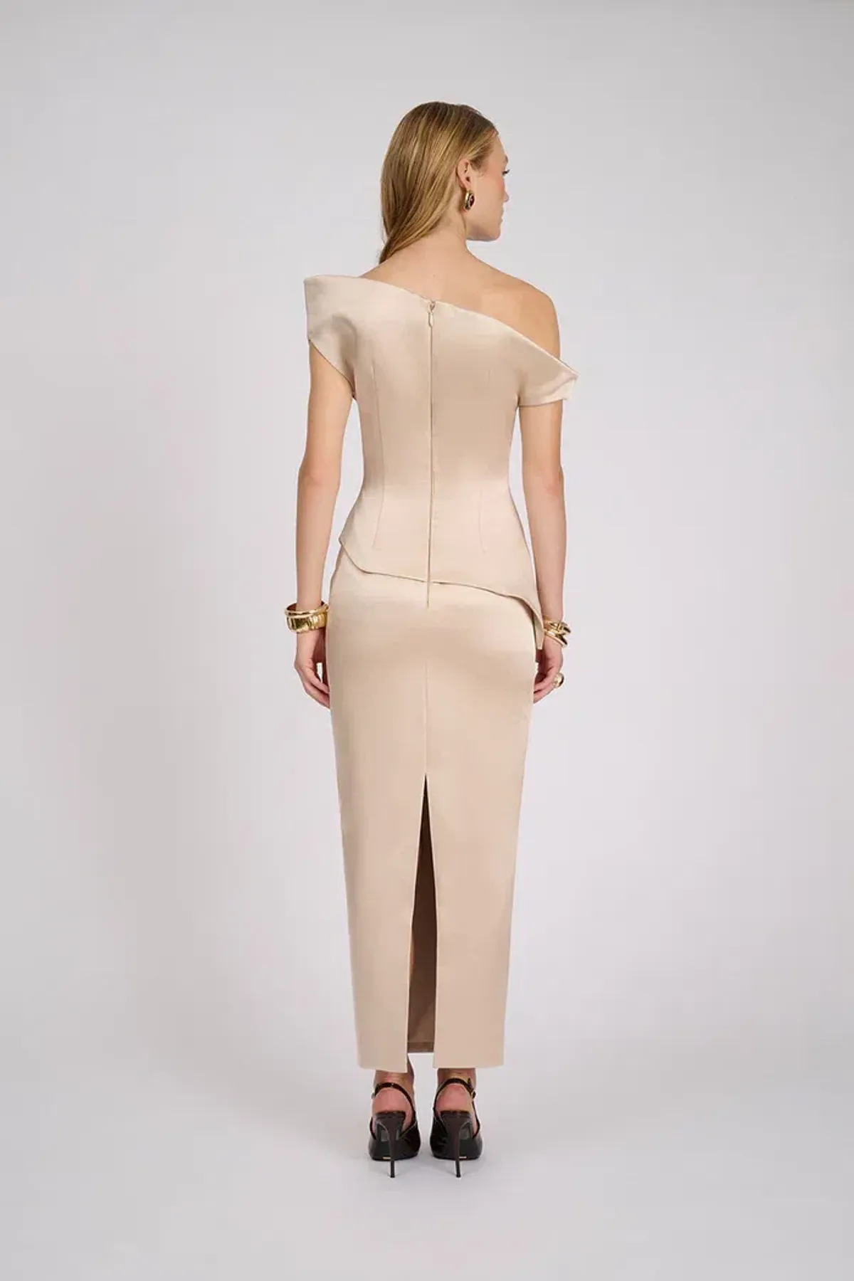 ELIYA THE LABEL Cyra Dress | Champagne Size M - Image 2