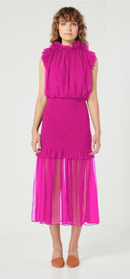 Elliatt Capture Midi Dress Pink Size 8 for rent on The Volte - image 2
