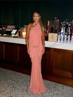 Abyss by Abby Debut Maxi Dress Coral Size Small/8 for rent on The Volte - image 1