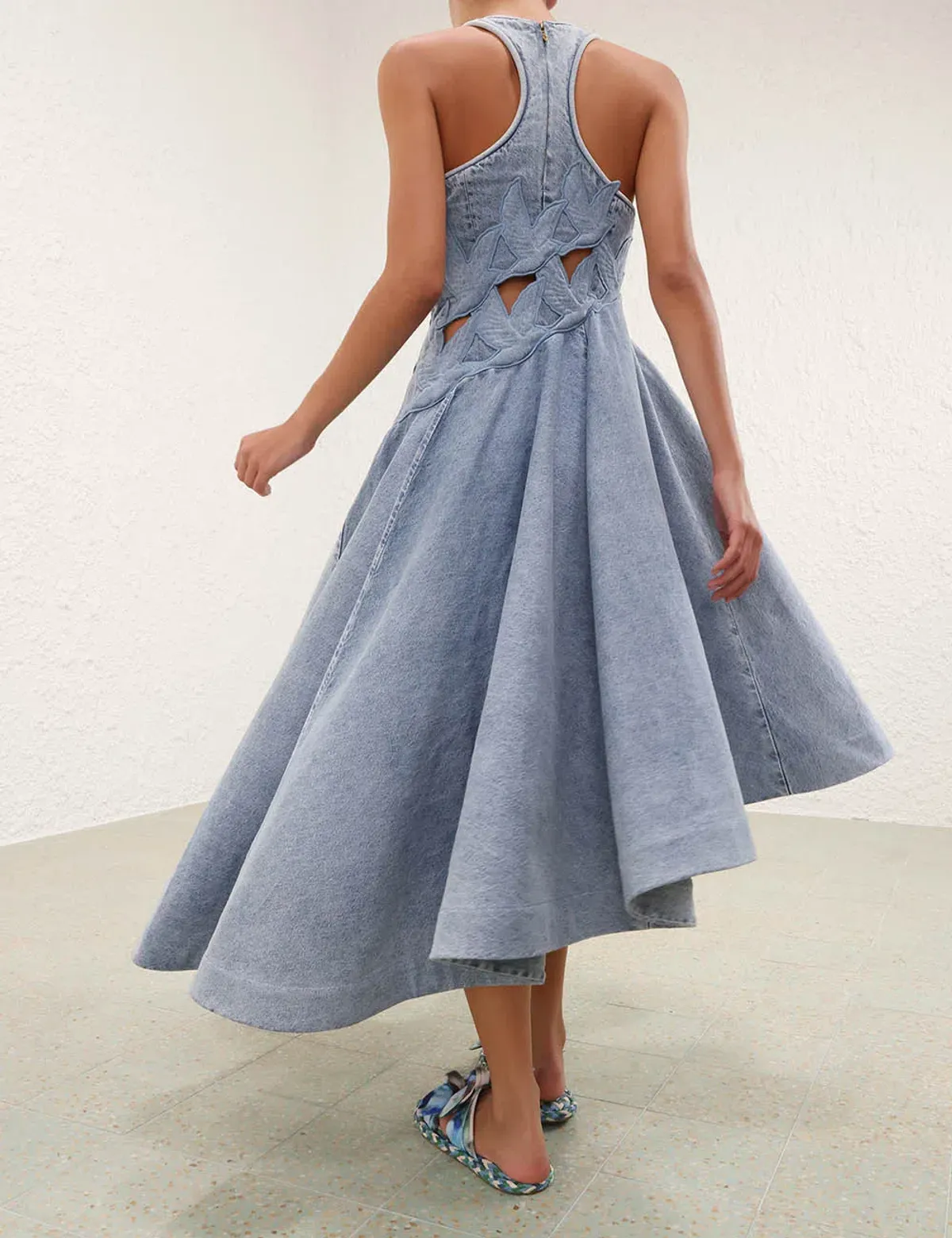 Zimmermann Alchemy Denim Applique Dress - size 1 - Image 5