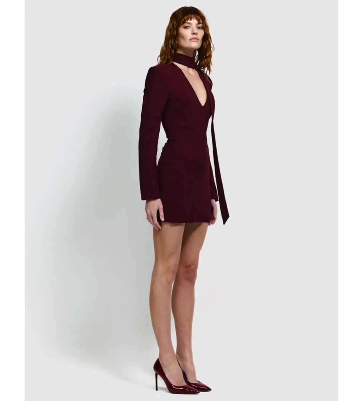Effie Kats Bennet Mini Dress in Wine Size L/AU12 - Image 2