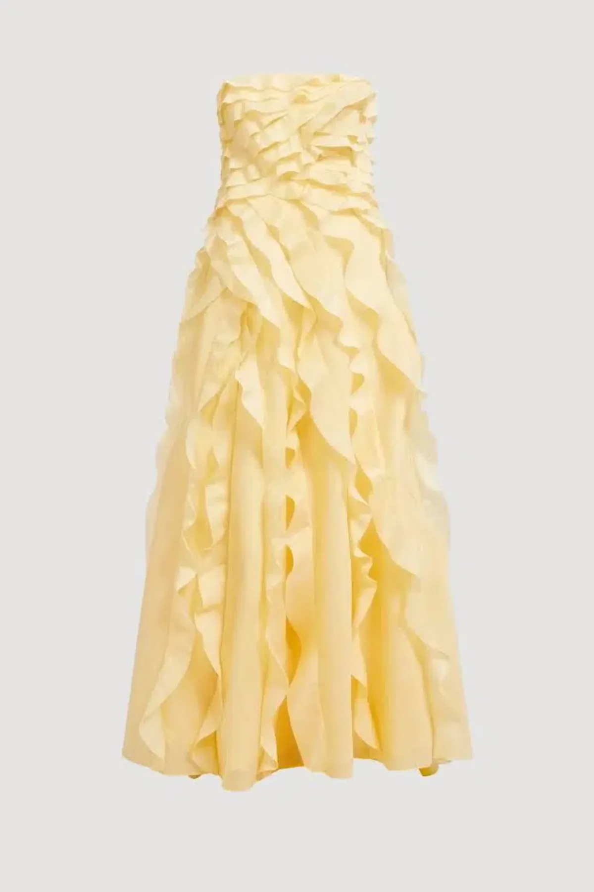  💛 Aje ALLAIRE GOWN in Butter Yellow - Size 6 AU  💛 Ruffled Tiered Maxi Dress  💛 - Image 6