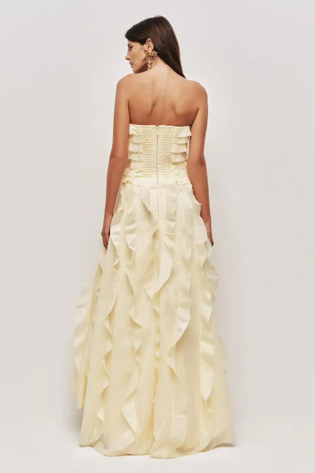  💛 Aje ALLAIRE GOWN in Butter Yellow - Size 6 AU  💛 Ruffled Tiered Maxi Dress  💛 - Image 2