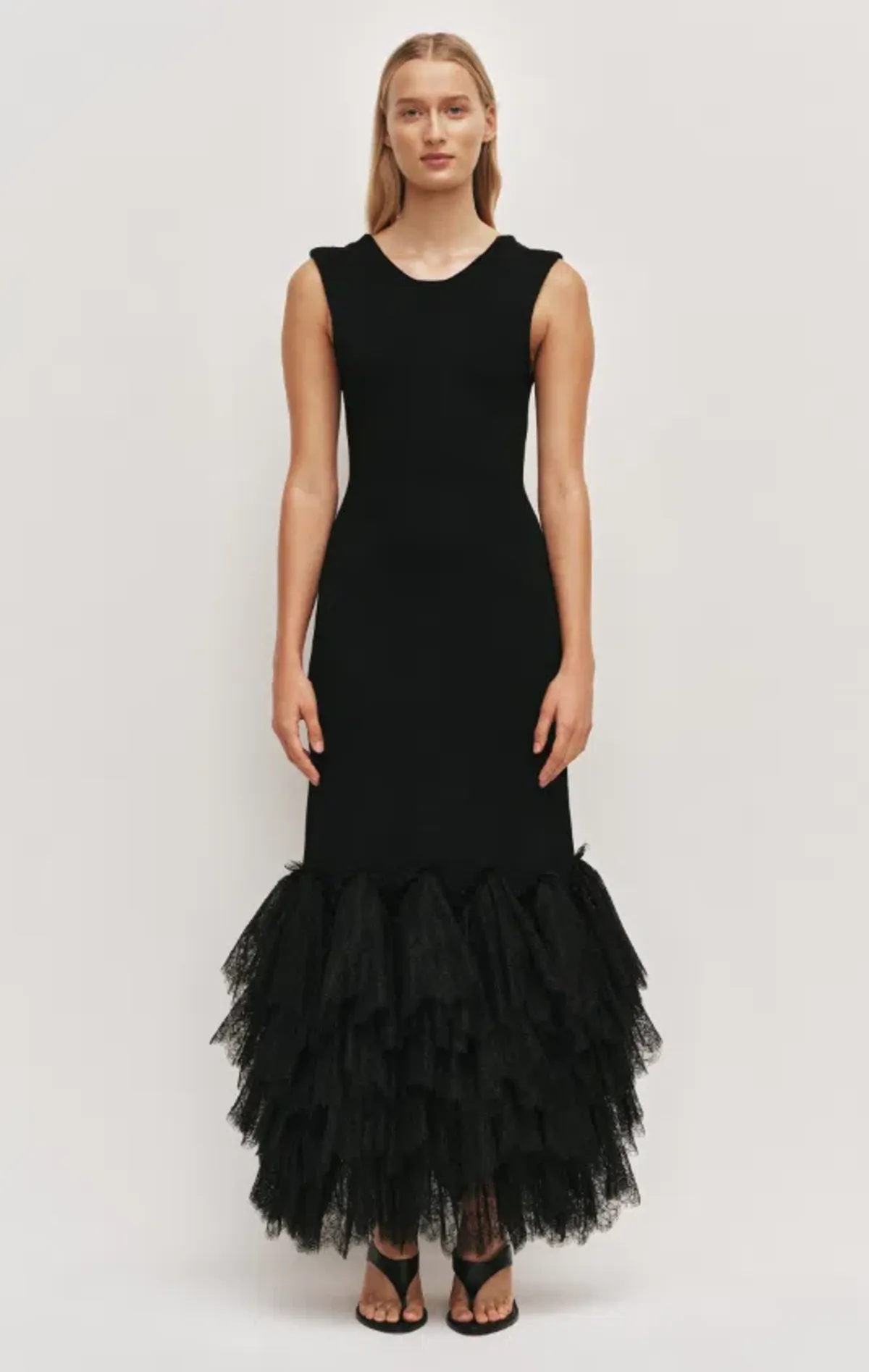 AJE Thalia Knit Midi Dress Black Size XS - Image 1