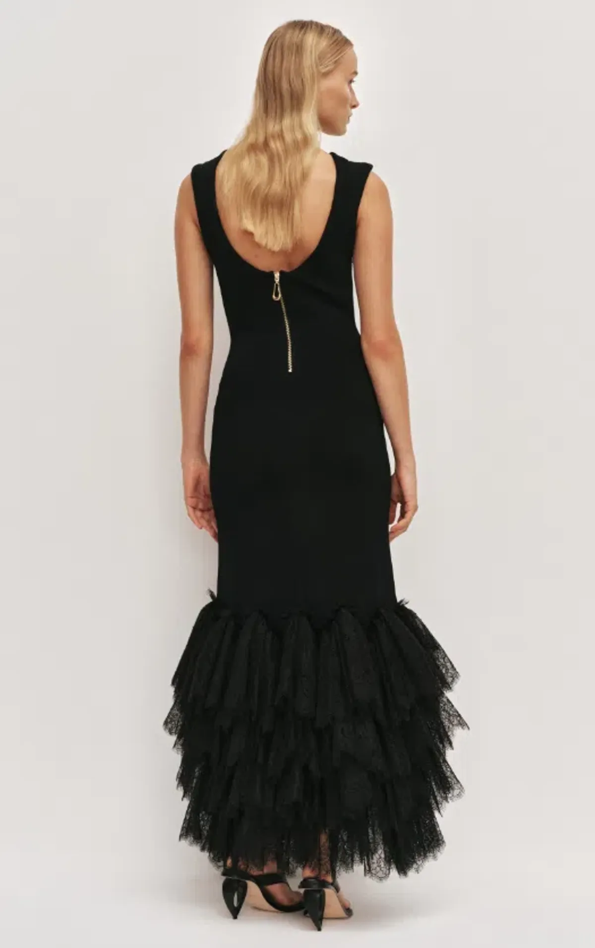 AJE Thalia Knit Midi Dress Black Size M - Image 2