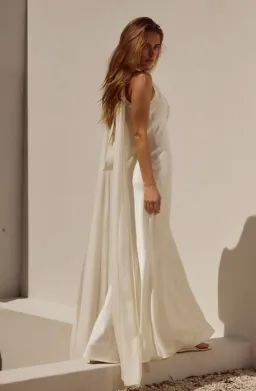 RUNAWAY THE LABEL - GABRIELLA COWL MAXI DRESS - IVORY for rent on The Volte - image 1