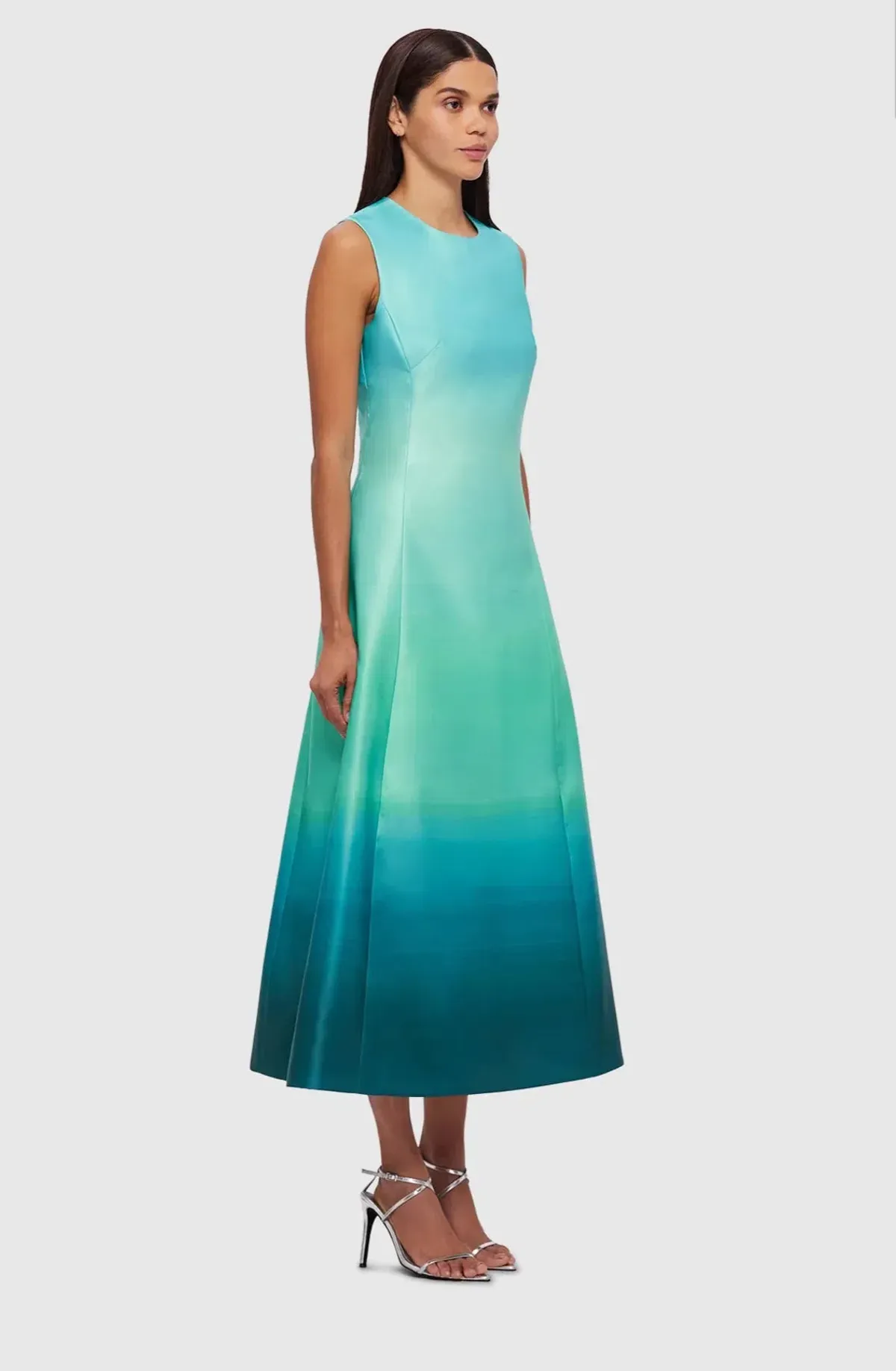Leo Lin- Cleo Sleeveless Midi Dress- Ombre Aqua- Size 12 - Image 2