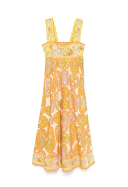 ALEMAIS- Diana Midi Dress-Yellow Multi- Size 14 for rent on The Volte - image 2
