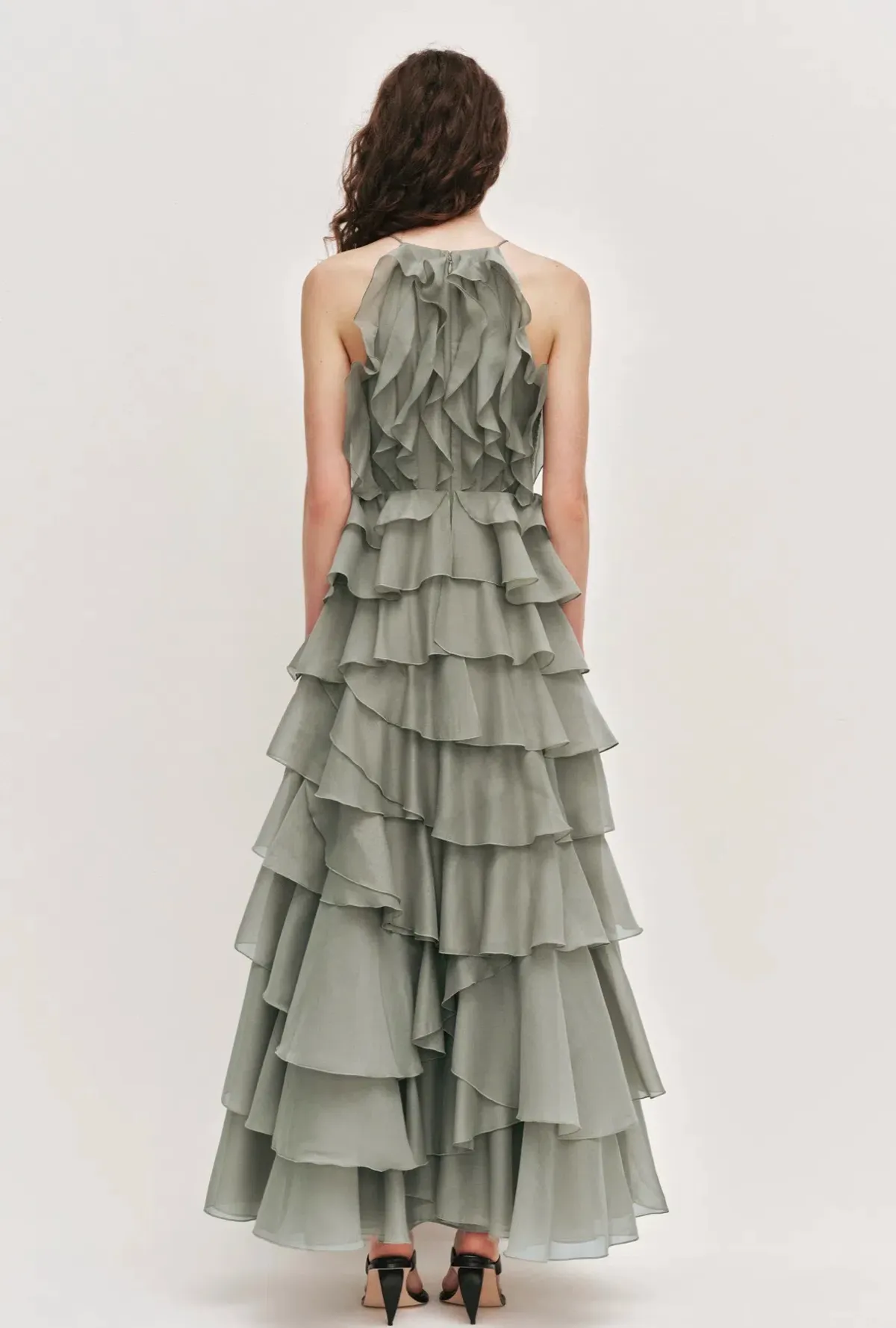 Aje Cleo gown moss green size 10 - Image 2