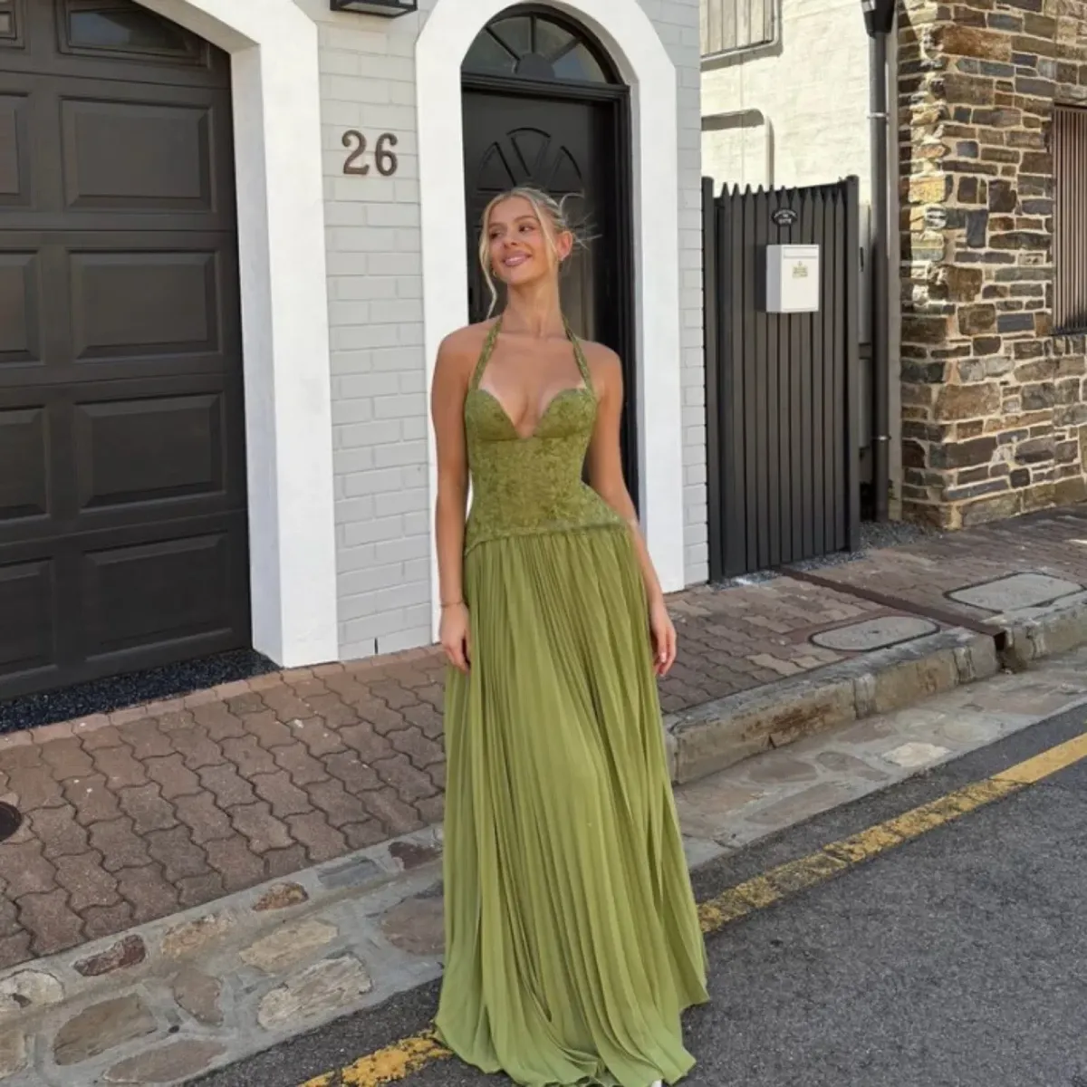 Fenity Gaia Dress In Green Size Medium - Image 3