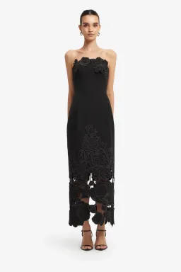 Leo Lin Rayna Appliqué Bustier Black 10 for rent on The Volte - image 1