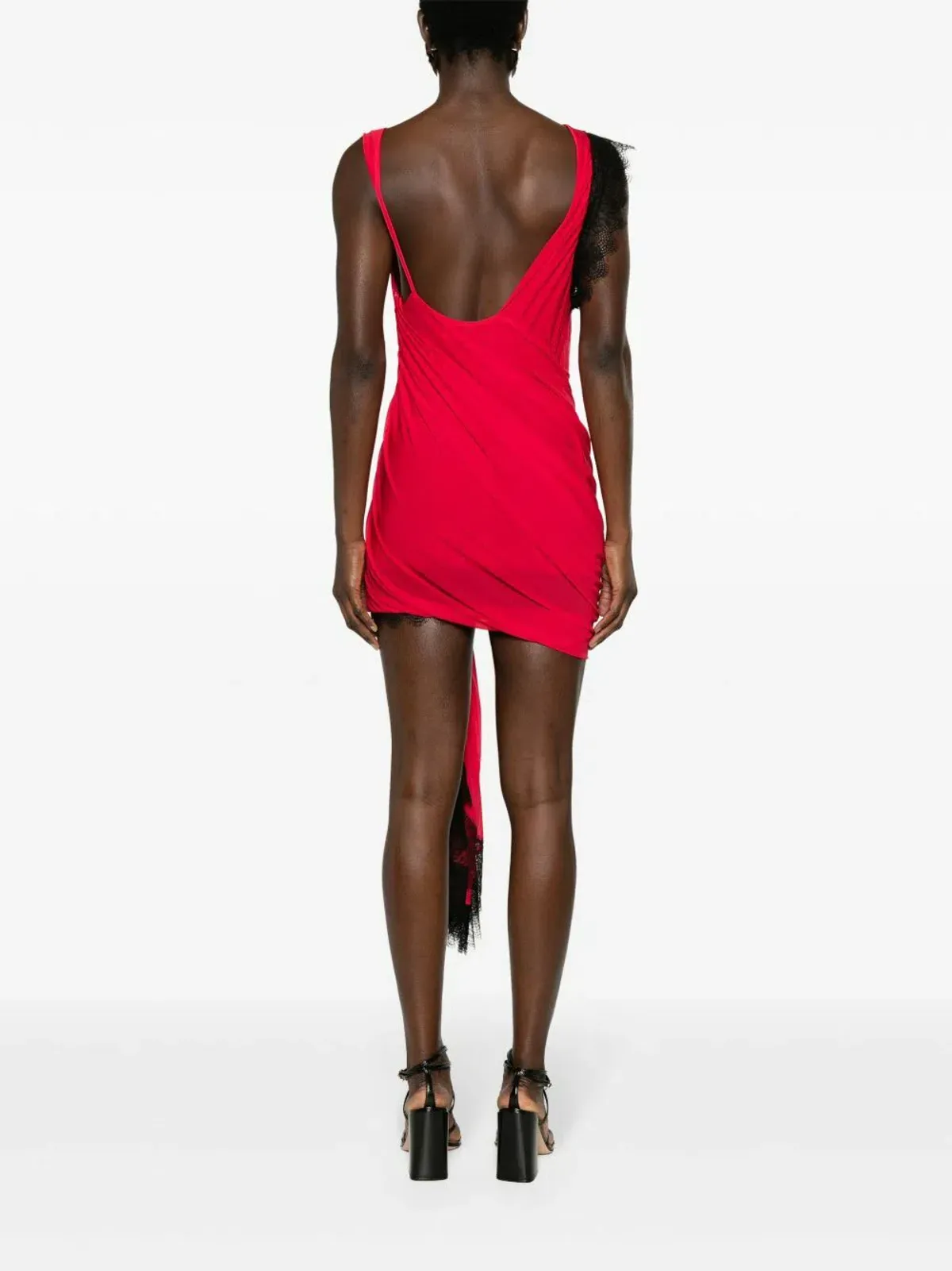 Christopher Esber Red Galathea Asymmetric Micro Dress - Size 8 AU - Image 3