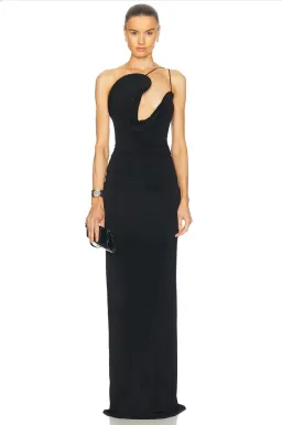 BNWT Christopher Esber Black Wave Coil Dress. Size 4 AU for rent on The Volte - image 1