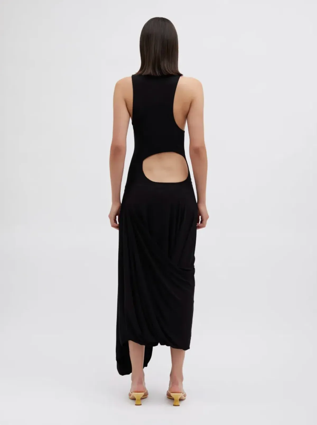 BNWT Christopher Esber Black Coronado Jersey Dress - Size 10 AU - Image 3