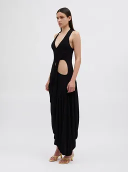 BNWT Christopher Esber Black Coronado Jersey Dress - Size 10 AU for rent on The Volte - image 2